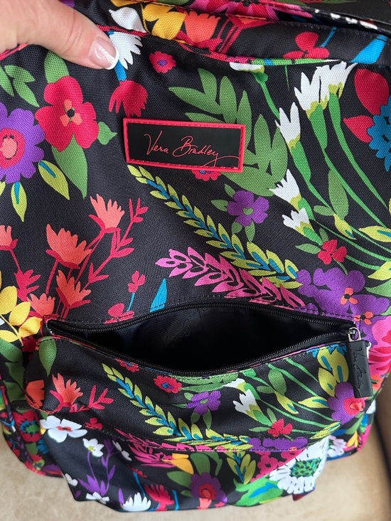 Vera Bradley Essential Large Canvas Backpack Hilo Meadow Floral Lightweight NWOT main image 14